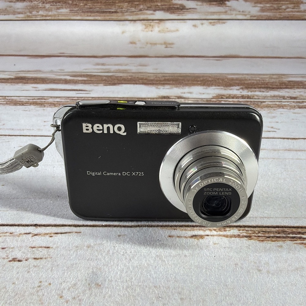 BenQ DC X725 7MP Digital Compact Camera Black Tested (No Charger/Battery)